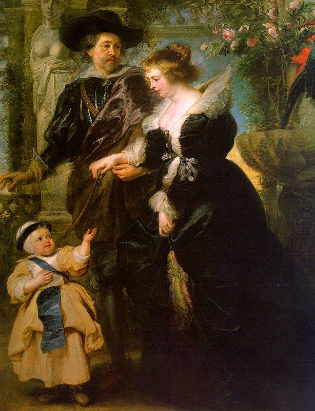 Rubens with his Wife, Helene Fourmont and Their Son, Peter Paul, Peter Paul Rubens